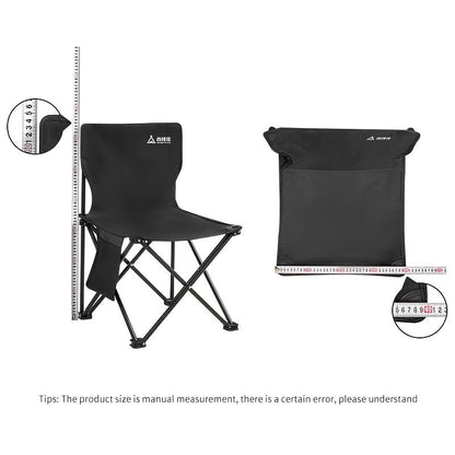 Portable Folding Steel Camping Chair with Backrest